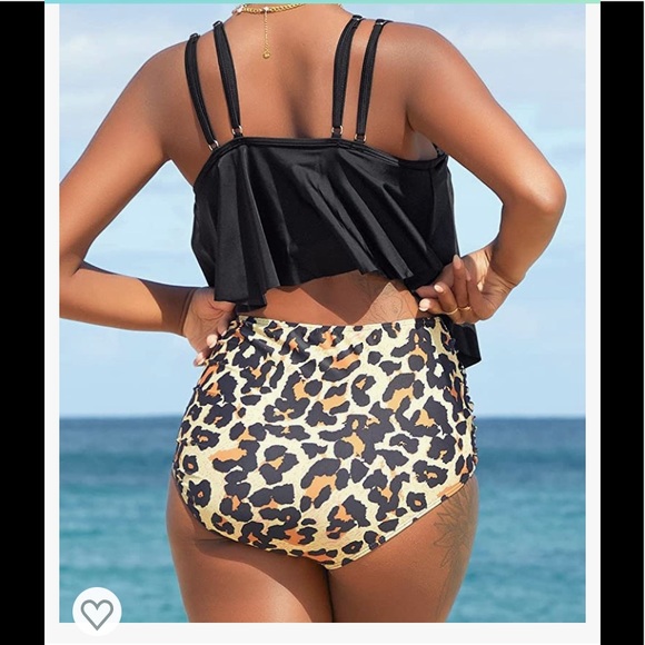 Duostick High Waisted Bikini Swimwear Leopard Size S - Picture 2 of 9